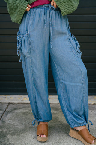 Wayward Chambray Wide Leg Pant