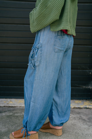 Wayward Chambray Wide Leg Pant
