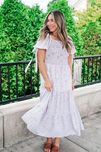 Bluebell Poem Smocked Maxi Dress