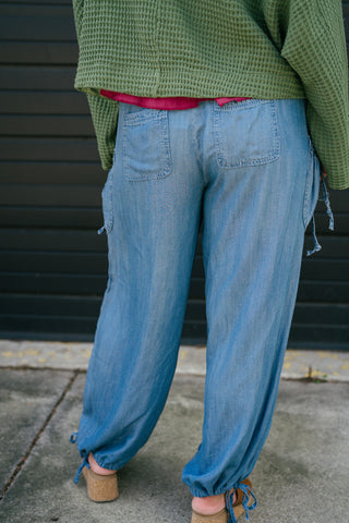 Wayward Chambray Wide Leg Pant
