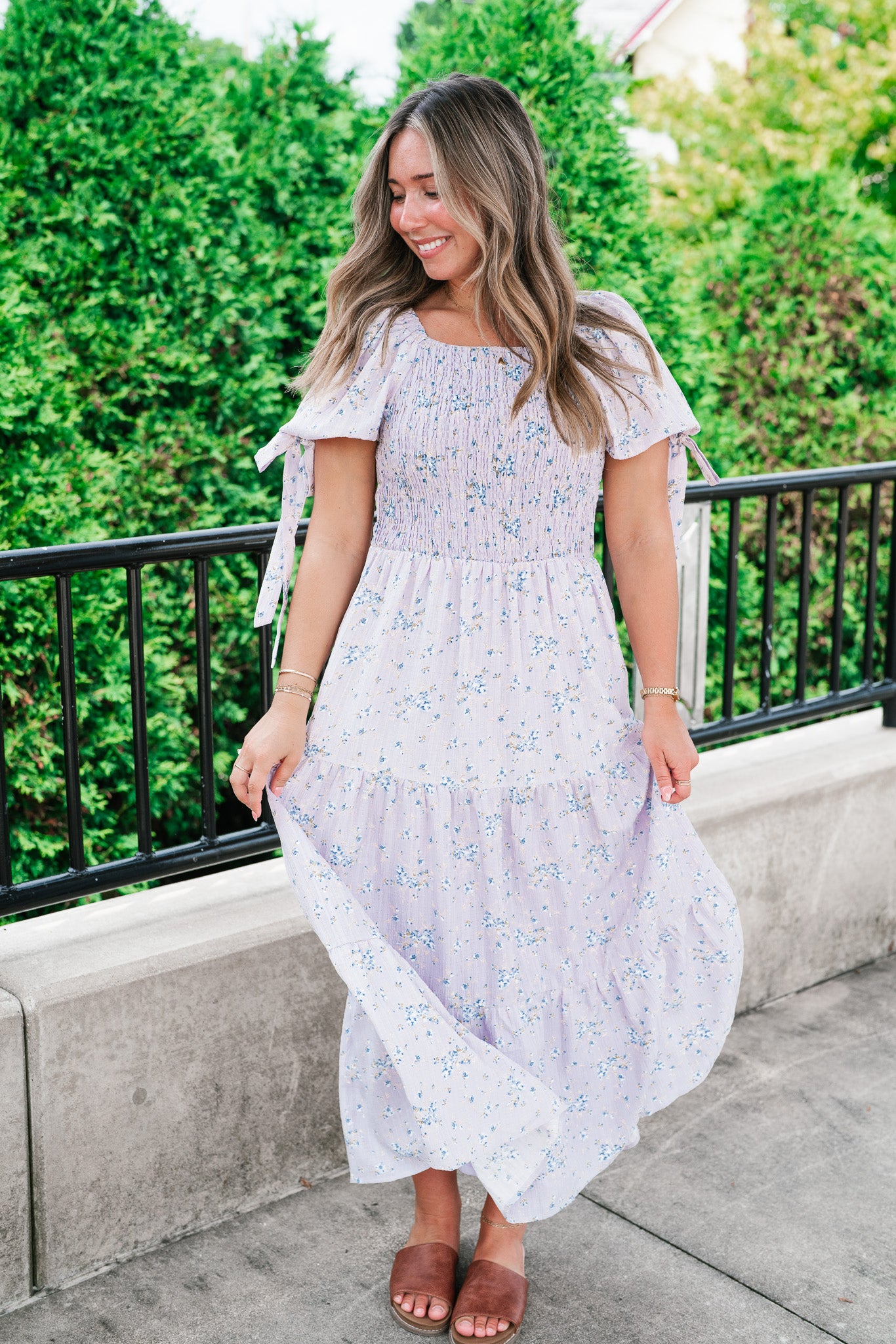 Bluebell Poem Smocked Maxi Dress