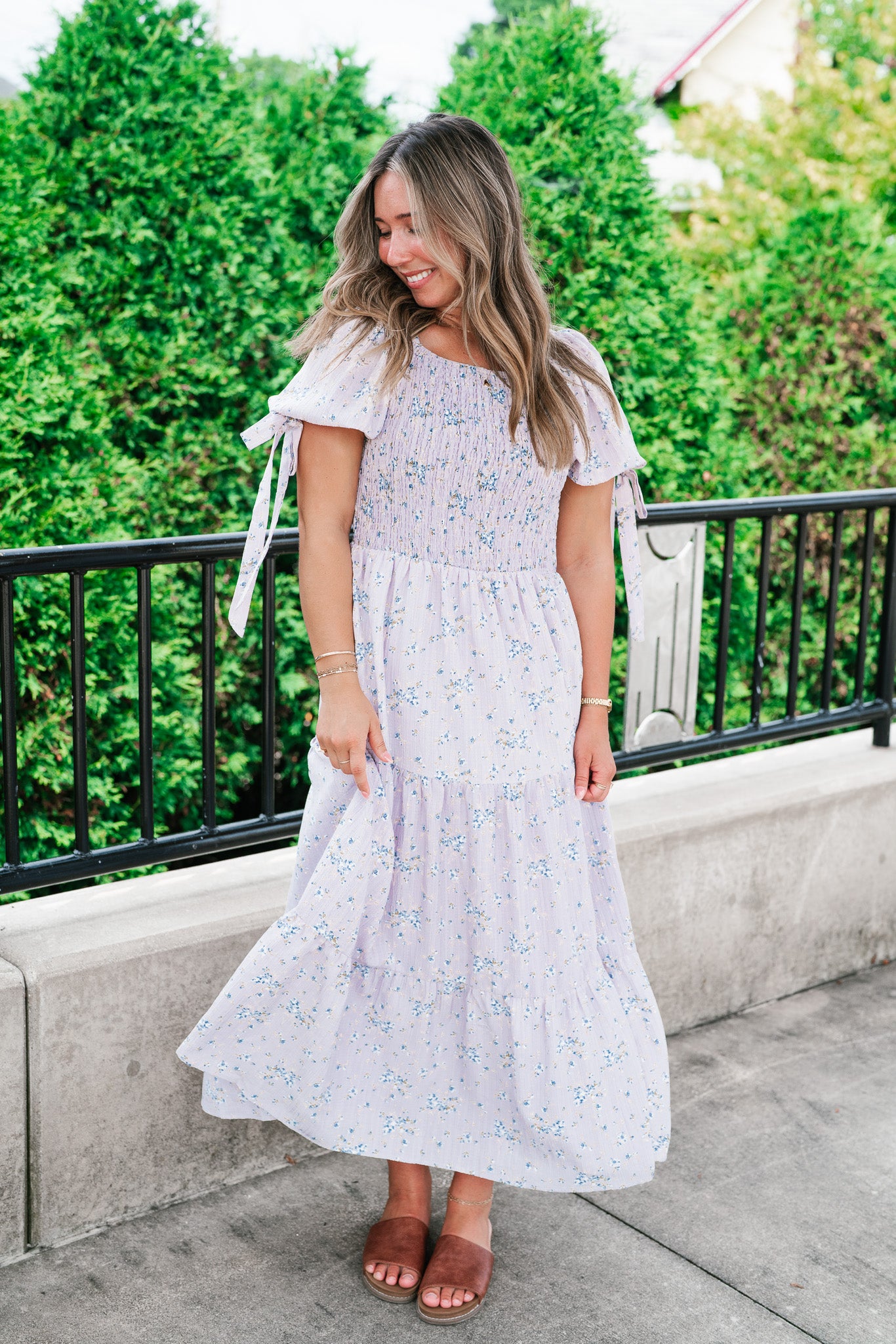 Bluebell Poem Smocked Maxi Dress