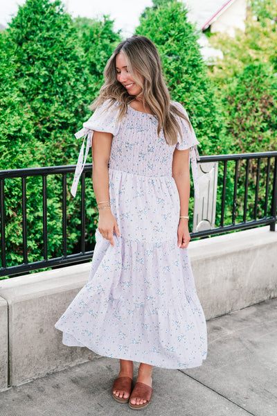 Bluebell Poem Smocked Maxi Dress