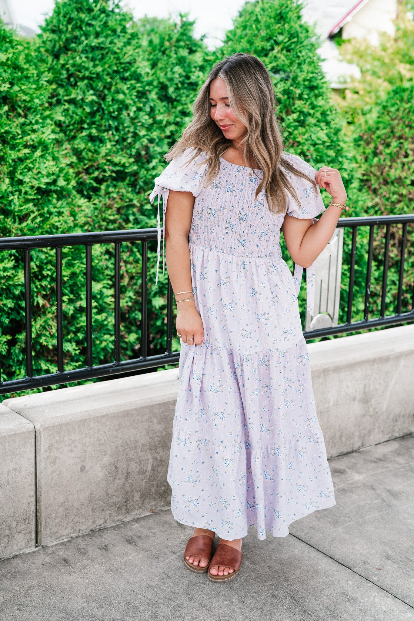 Bluebell Poem Smocked Maxi Dress