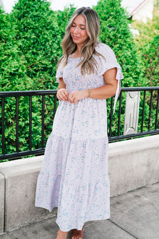 Bluebell Poem Smocked Maxi Dress