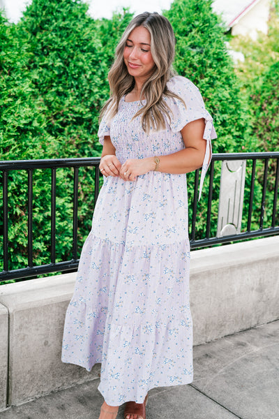 Bluebell Poem Smocked Maxi Dress