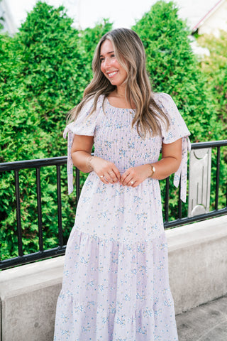 Bluebell Poem Smocked Maxi Dress