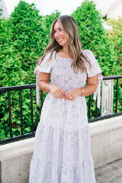 Bluebell Poem Smocked Maxi Dress