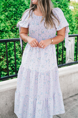 Bluebell Poem Smocked Maxi Dress