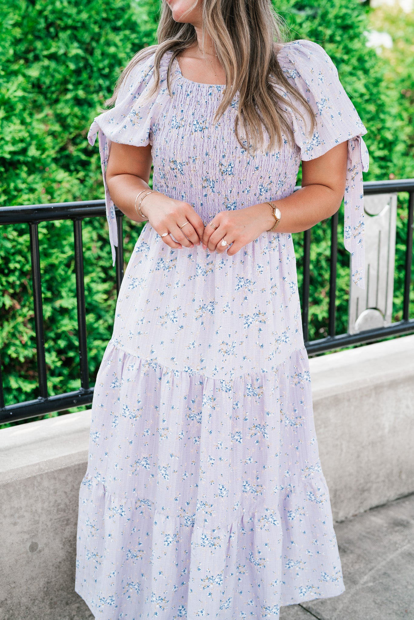 Bluebell Poem Smocked Maxi Dress