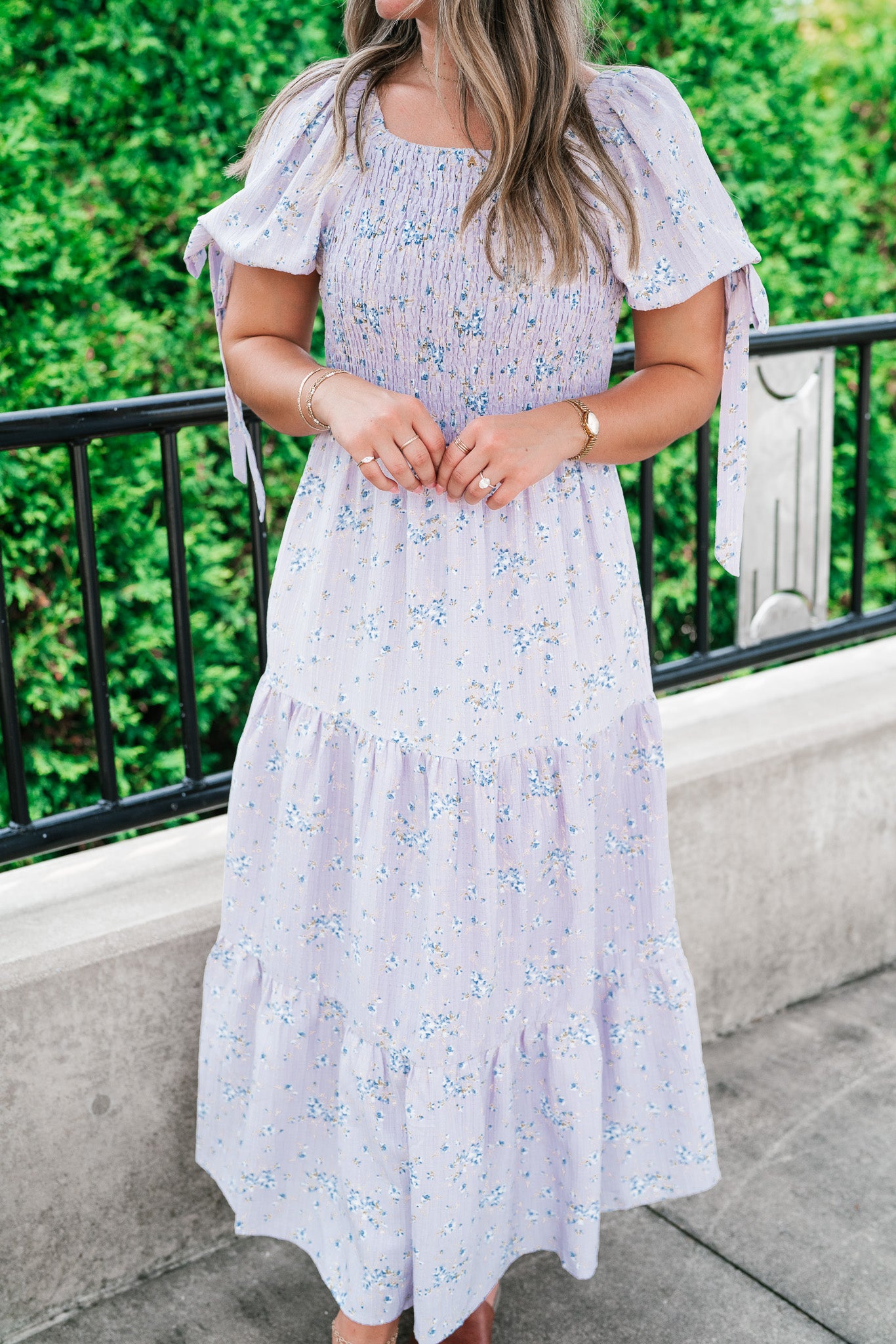 Bluebell Poem Smocked Maxi Dress