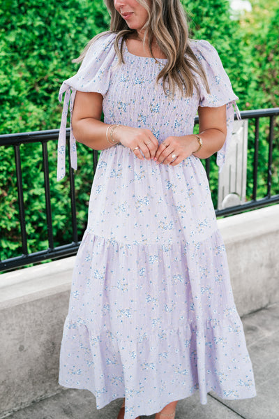 Bluebell Poem Smocked Maxi Dress