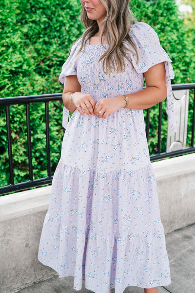 Bluebell Poem Smocked Maxi Dress