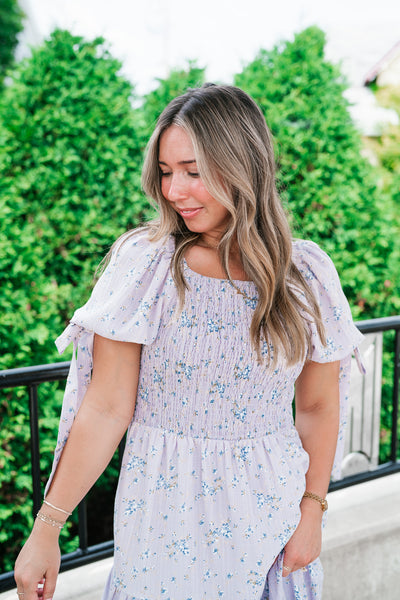 Bluebell Poem Smocked Maxi Dress