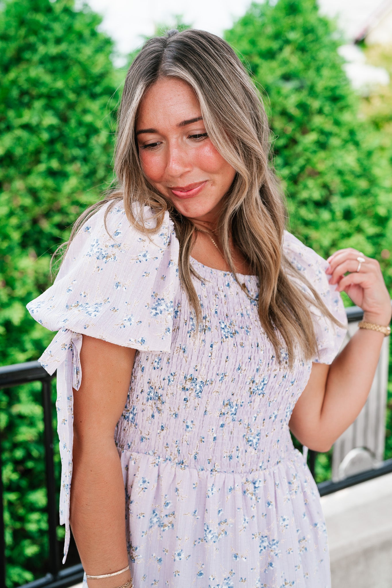 Bluebell Poem Smocked Maxi Dress