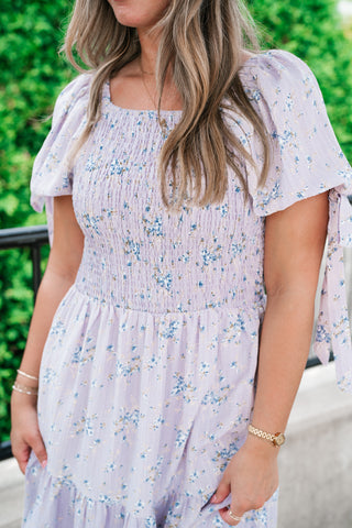 Bluebell Poem Smocked Maxi Dress