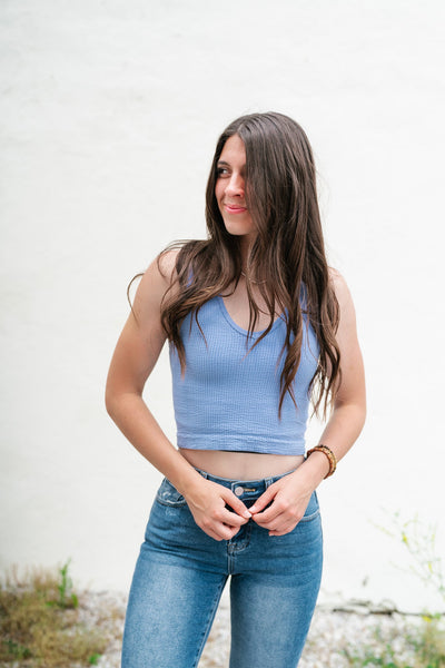 Lilac Reversible Ribbed Tank