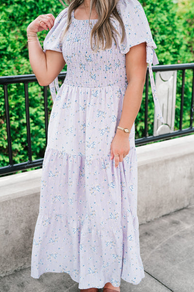 Bluebell Poem Smocked Maxi Dress