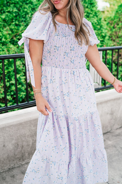 Bluebell Poem Smocked Maxi Dress