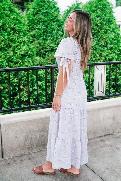 Bluebell Poem Smocked Maxi Dress