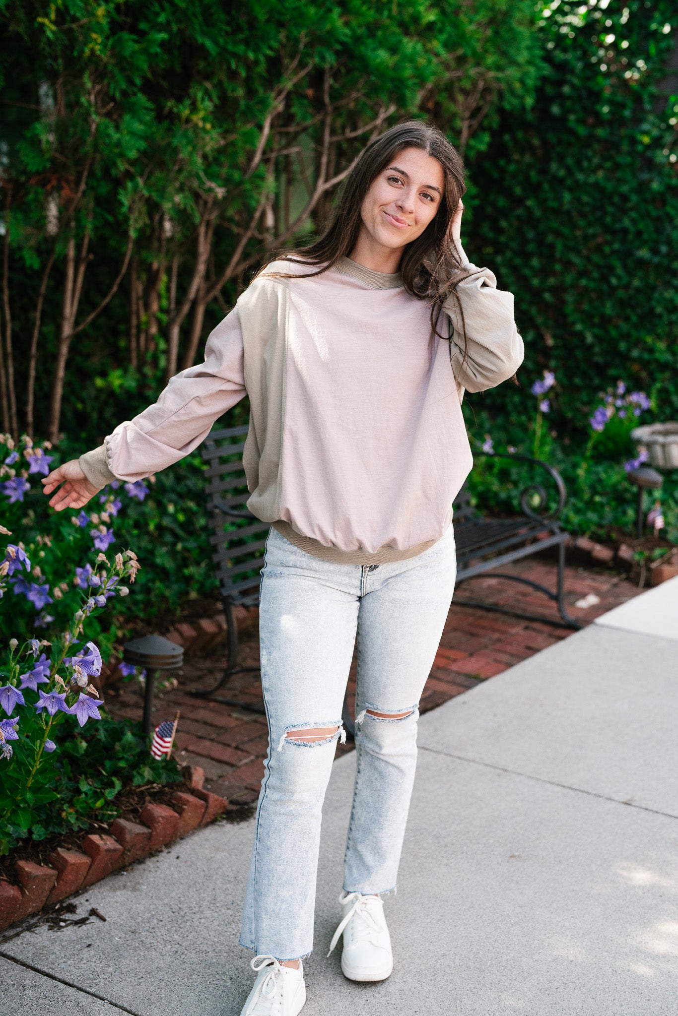 Aspen Color Block Crewneck Sweater