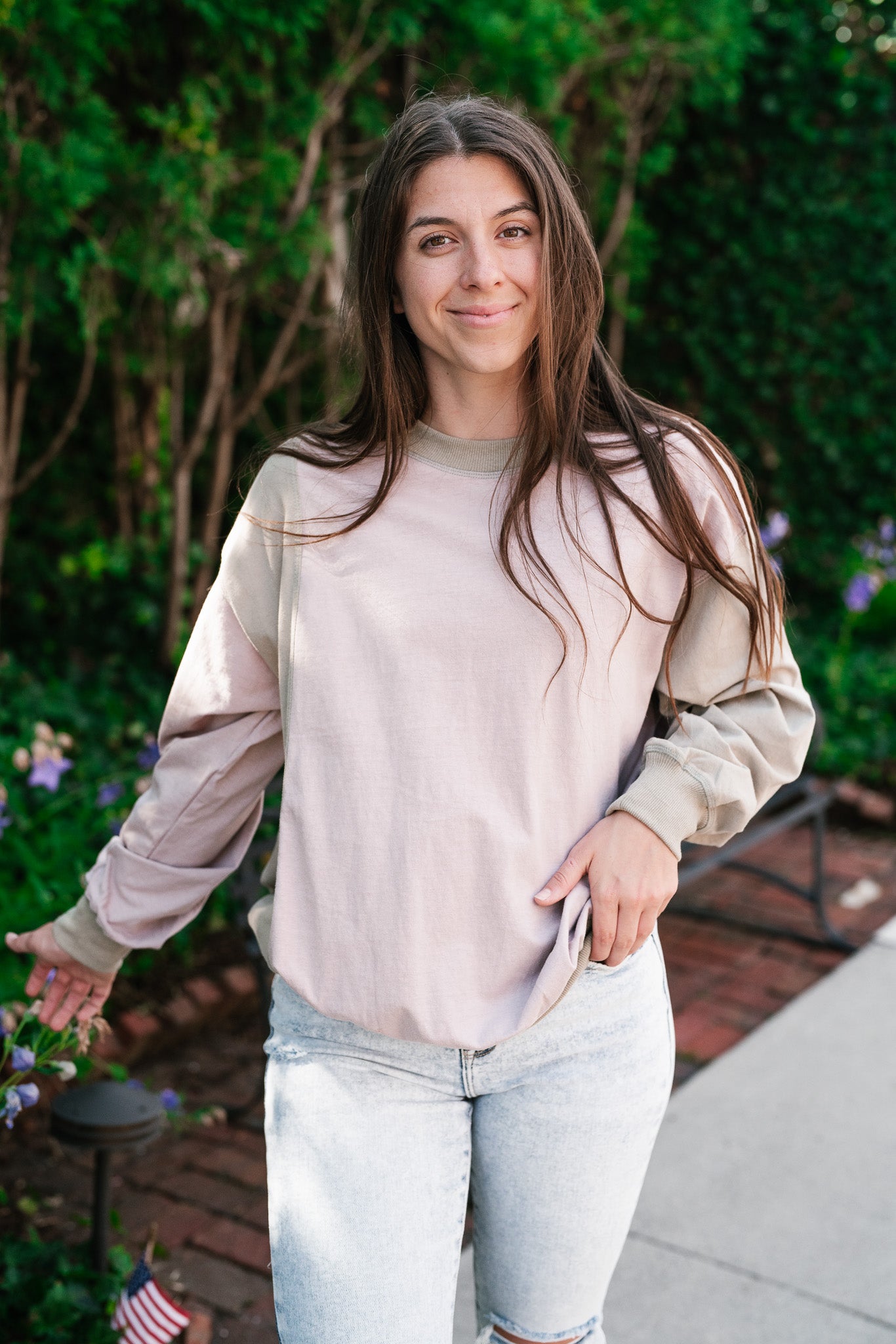 Aspen Color Block Crewneck Sweater