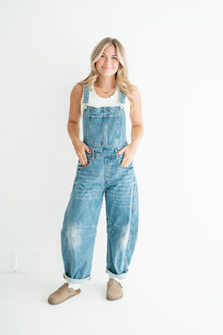 Heritage Barrel Leg Denim Overalls