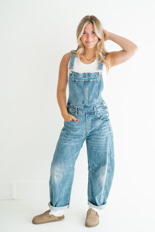 Heritage Barrel Leg Denim Overalls