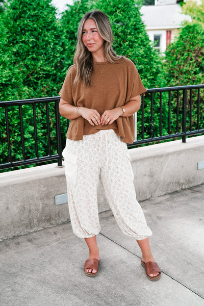 {PRE-ORDER} Pure Ease Relaxed Top - Deep Camel