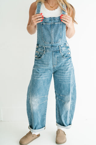 Heritage Barrel Leg Denim Overalls
