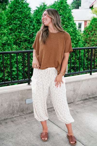 {PRE-ORDER} Pure Ease Relaxed Top - Deep Camel