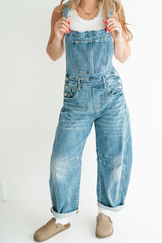 Heritage Barrel Leg Denim Overalls