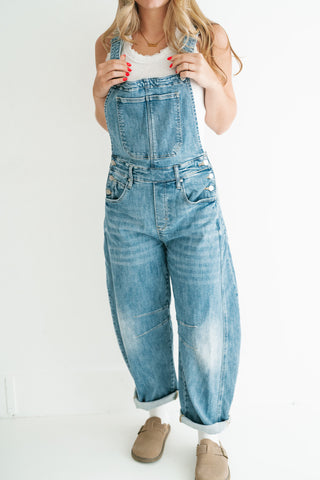 Heritage Barrel Leg Denim Overalls