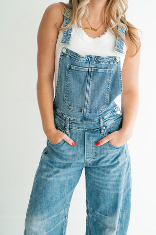 Heritage Barrel Leg Denim Overalls