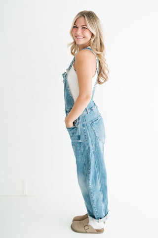 Heritage Barrel Leg Denim Overalls