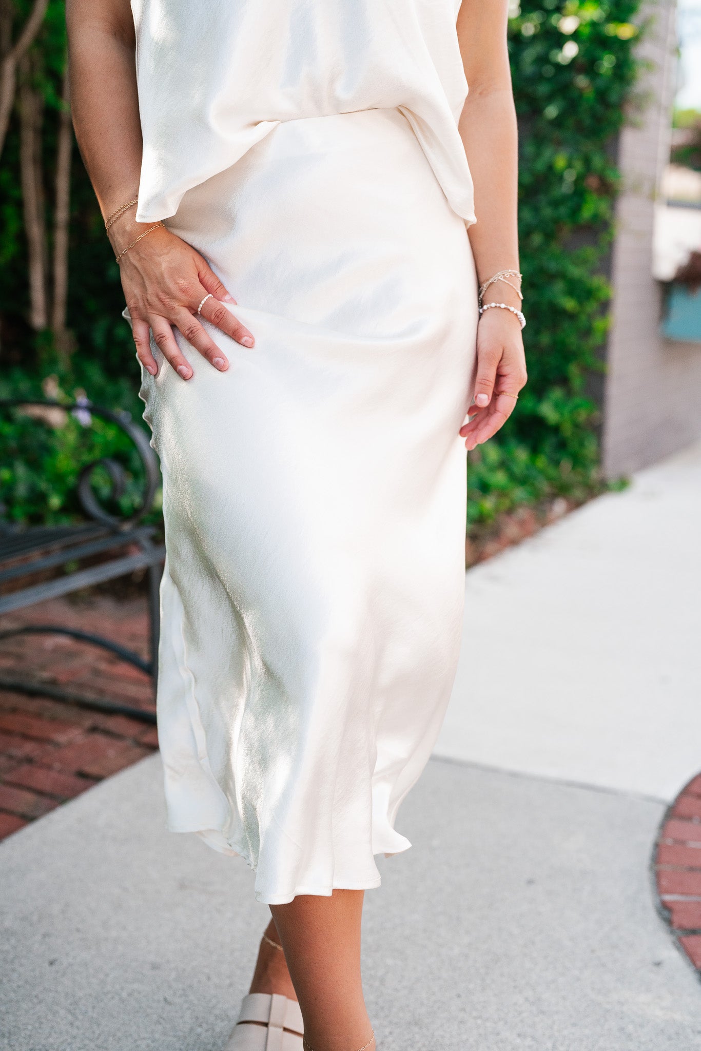 Sweet Honey Silk Maxi Skirt