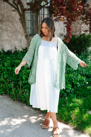 Shaded Grove Open Knit Cardigan