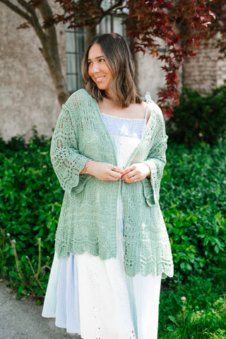Shaded Grove Open Knit Cardigan