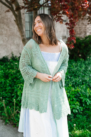 Shaded Grove Open Knit Cardigan