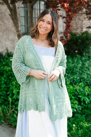 Shaded Grove Open Knit Cardigan