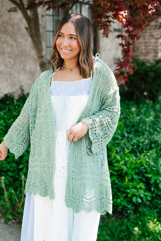 Shaded Grove Open Knit Cardigan