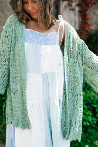 Shaded Grove Open Knit Cardigan