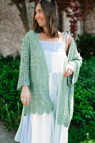 Shaded Grove Open Knit Cardigan
