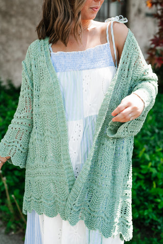 Shaded Grove Open Knit Cardigan