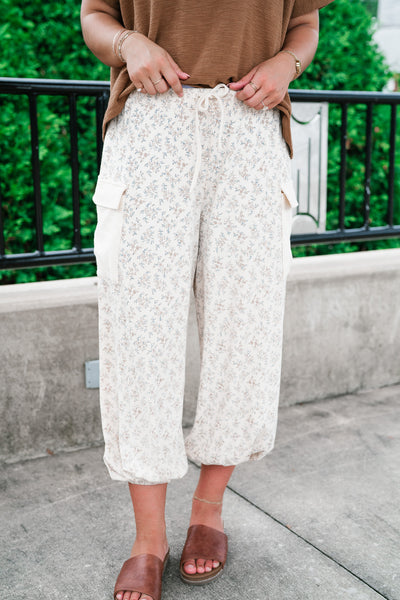 Summers End Dainty Floral Balloon Pant