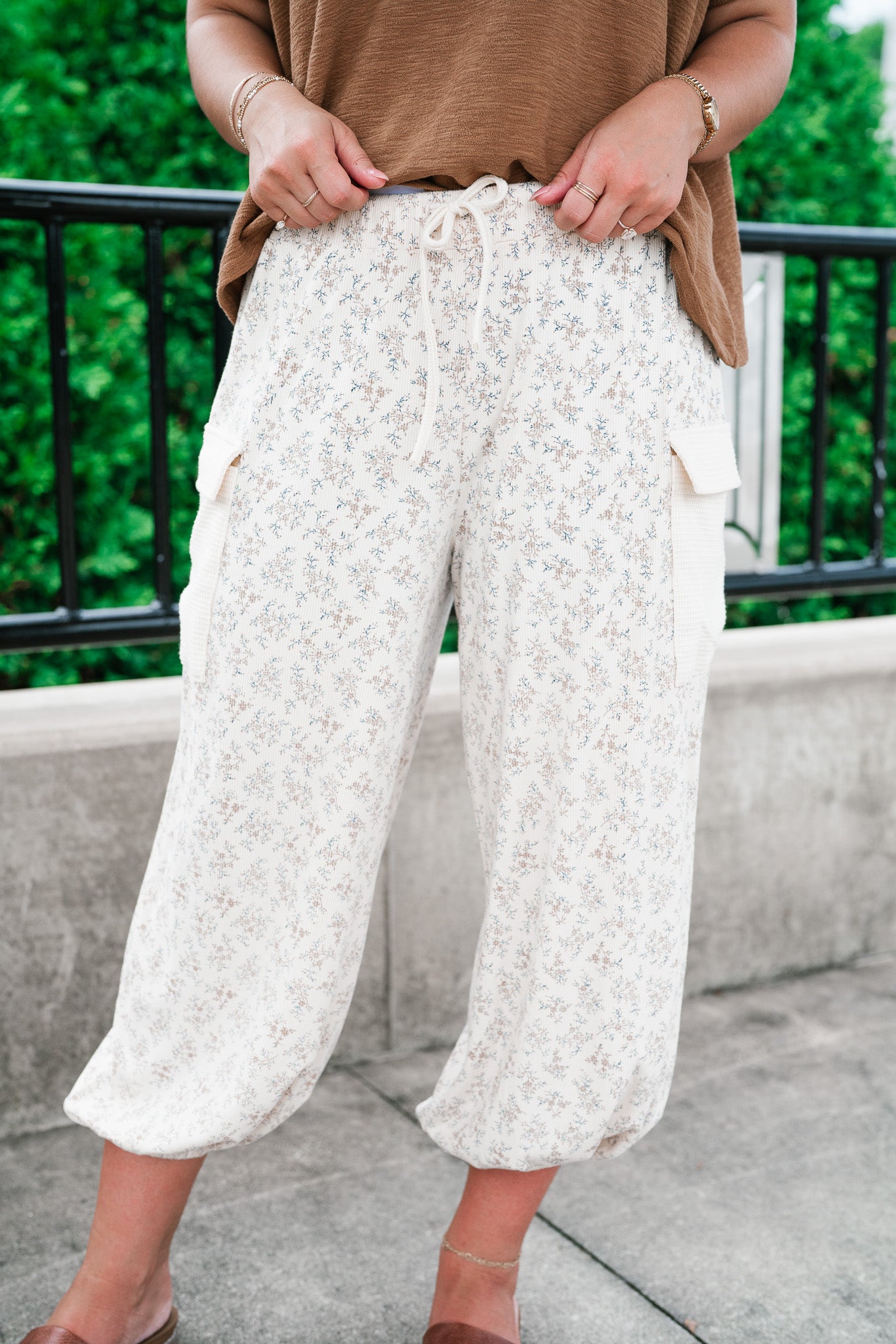 Summers End Dainty Floral Balloon Pant