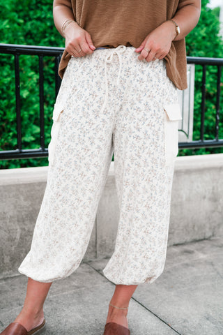 Summers End Dainty Floral Balloon Pant