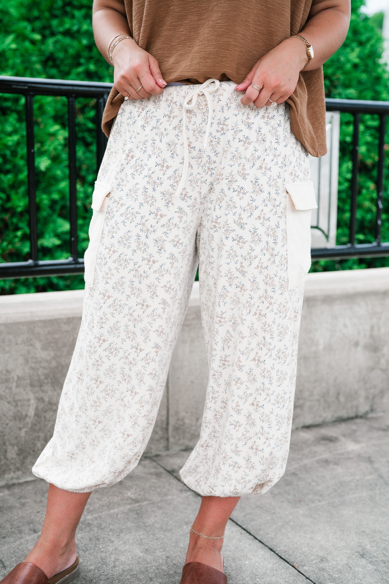 Summers End Dainty Floral Balloon Pant