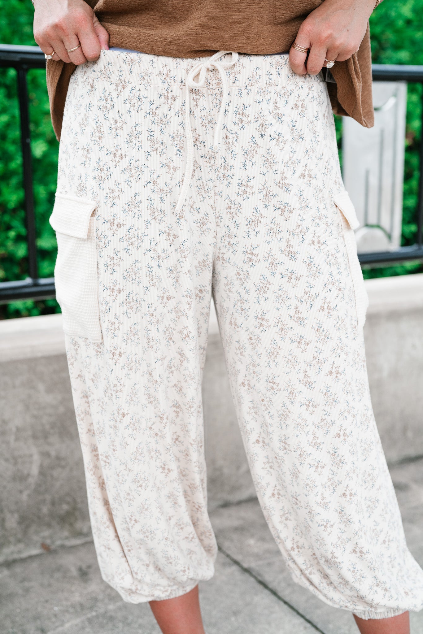 Summers End Dainty Floral Balloon Pant