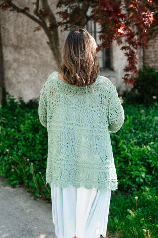 Shaded Grove Open Knit Cardigan